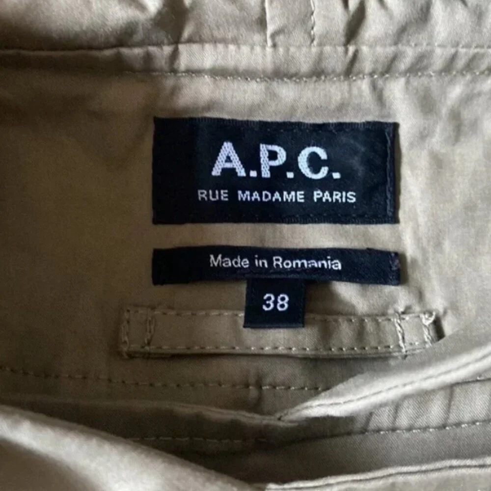 A.P.C. Double Breasted Snap Trench Coat - Picture 2 of 5